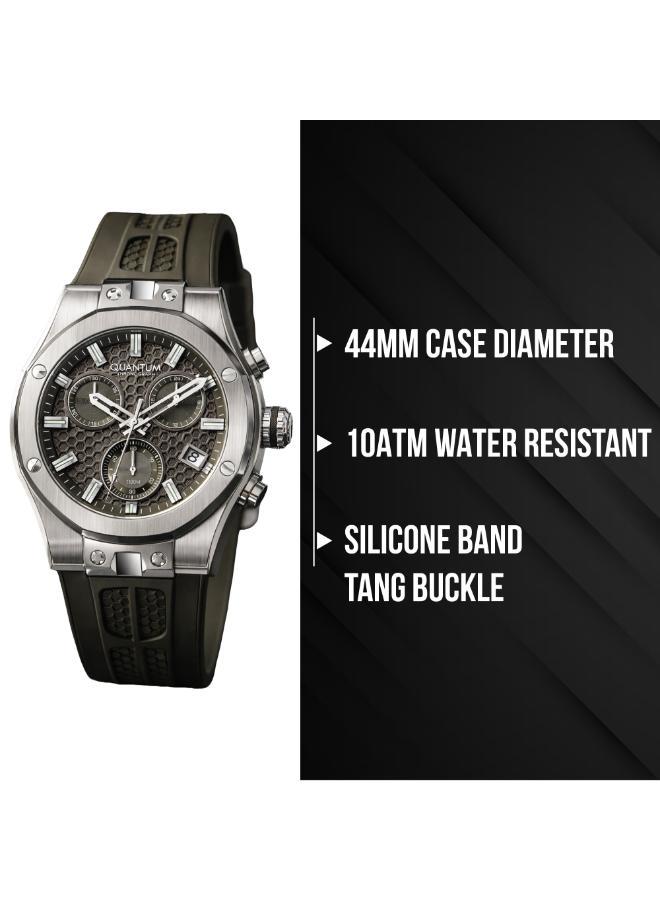 Quantum Men's Silicone Analog Watch HNG1230.375 - 44 mm - Image 3